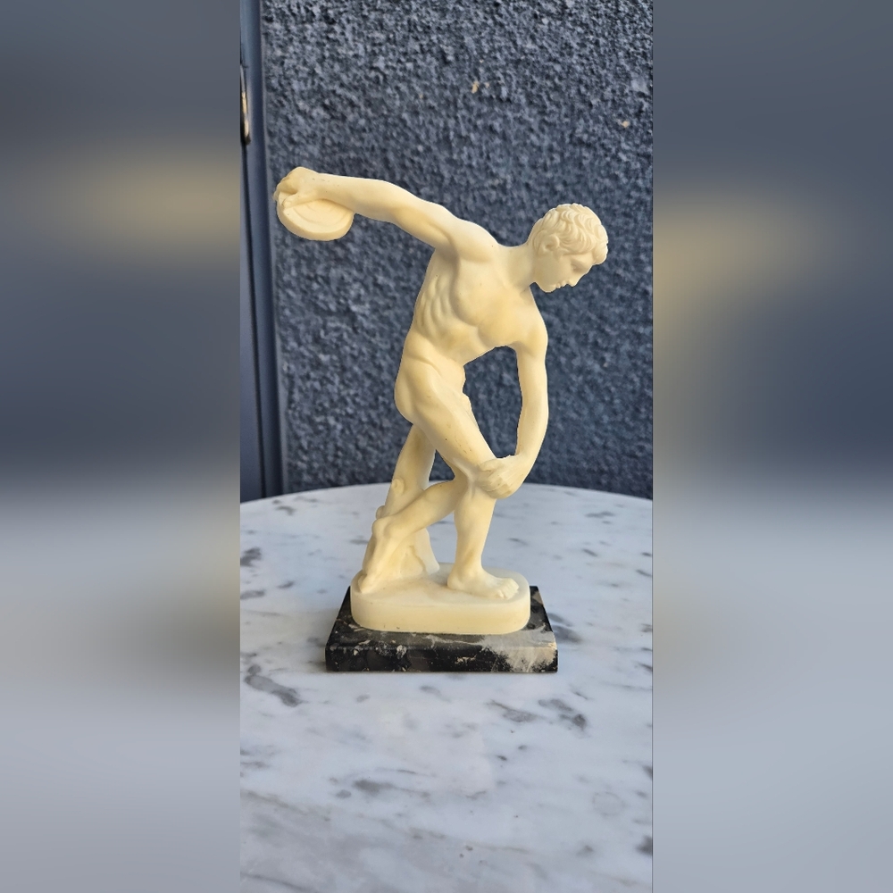 Vintage Disc Thrower Sculpture